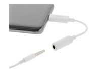 DELTACO USBC-1145 USB-C til hovedtelefon jackstikadapter 11cm