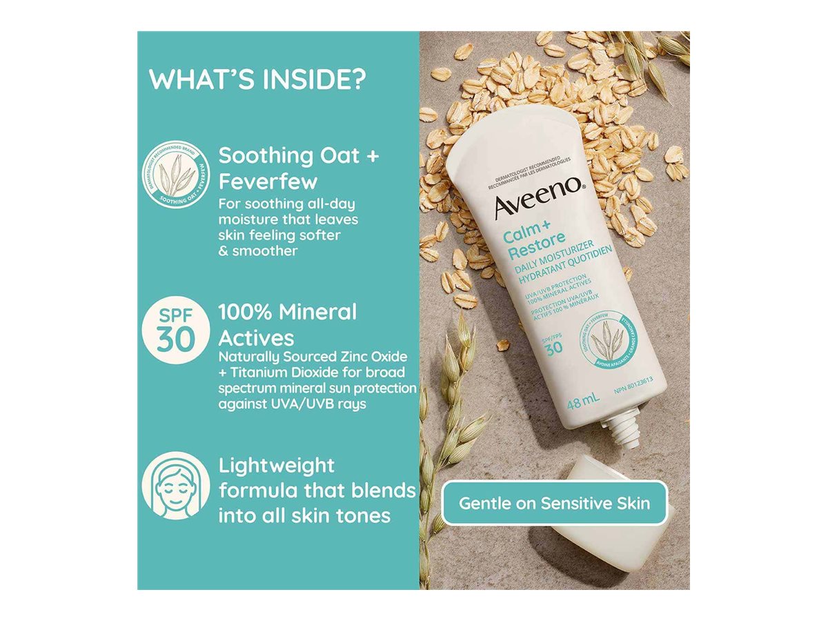 Aveeno CALM+RESTORE Daily Moisturizer - SPF 30 - 48 ml