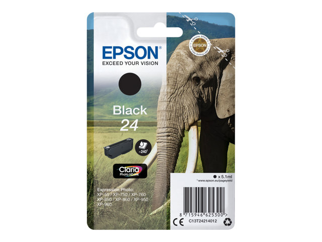 EPSON 5LB 24 black ink BLISTER w/s