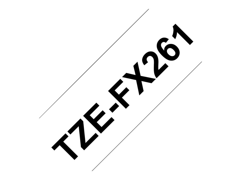 BROTHER TZEFX261 36mm Black on White FL