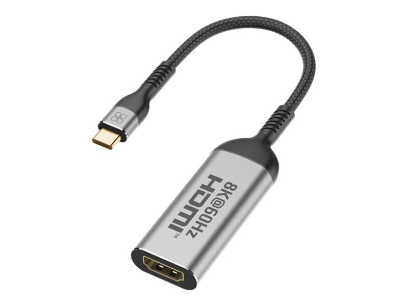 Promate CrystalClarity MediaLink-8K adapter Product shot Right-angle 79550