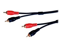 Comprehensive Standard Audio cable RCA x 2 male to RCA x 2 male 6 ft shielded black