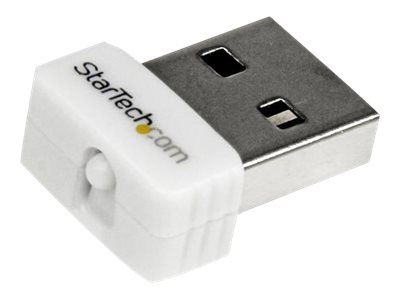 StarTech.com USB 150Mbps Mini Wireless N Network Adapter - 802.11n/g 1T1R USB WiFi Adapter - White USB Wireless Adapter - Wireless NIC (USB150WN1X1W)
