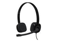 Logitech H151 Stereo Headset with Noise-Cancelling Mic Kabling Headset Sort