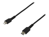 StarTech.com Câble USB-C vers Lightning Noir Robuste 2 m  - Câble de Charge/Synchronistation USB Type C vers Lightning Fibre Aramide - iPad/iPhone 12 Certifié Apple Mfi (RUSBCLTMM2MB)