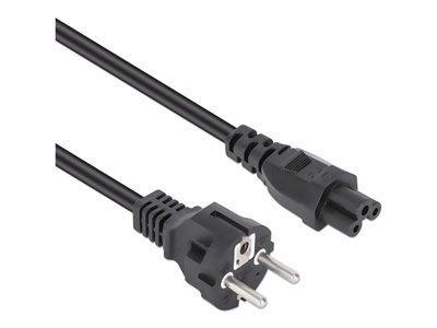 0766623354172 - Stromkabel C5 auf Schutzkontakt 1m schwarz