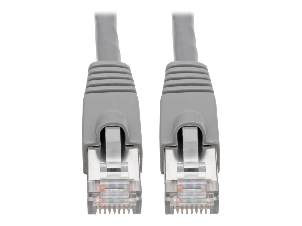 Eaton Tripp Lite Series Cat6a 10G Snagless Shielded STP Ethernet Cable (RJ45 M/M), PoE, Gray, 15 ft. (4.57 m)