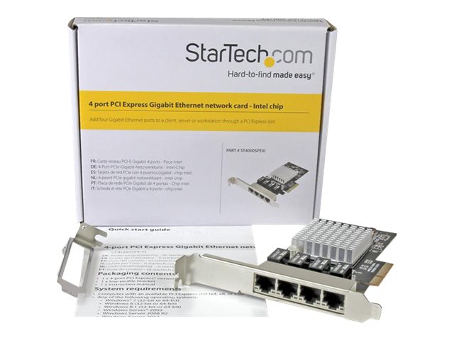 StarTech.com Carte réseau PCI Express à 4 ports Gigabit Ethernet