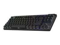 Logitech PRO X TKL LIGHTSPEED Wireless Gaming Keyboard, Clicky Switches (GX Blue), Black