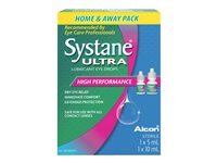 Systane Ultra High Performance Home & Away Pack Lubricant Eye Drops - 1 x 10ml, 1 x 5ml