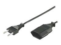 DELTACO DEL-109AE Forlængerkabel til strøm 3m Sort