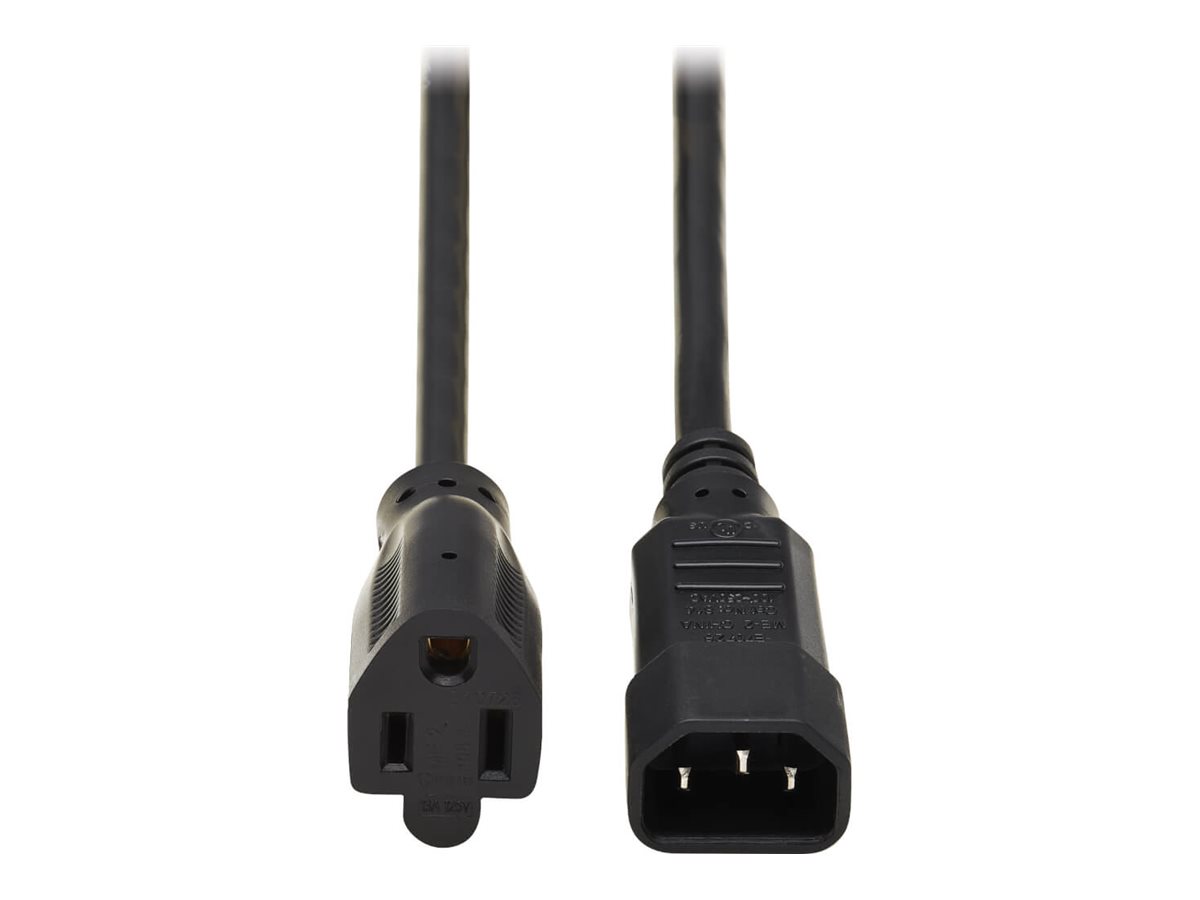 Tripp Lite Standard Computer Power Cord 12A 16AWG C14 to 5-15R