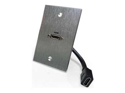 HDMI SINGLE GANG PASS THRU W/ PIGTAIL SINGLE GANG ALUMINUM WALLPL