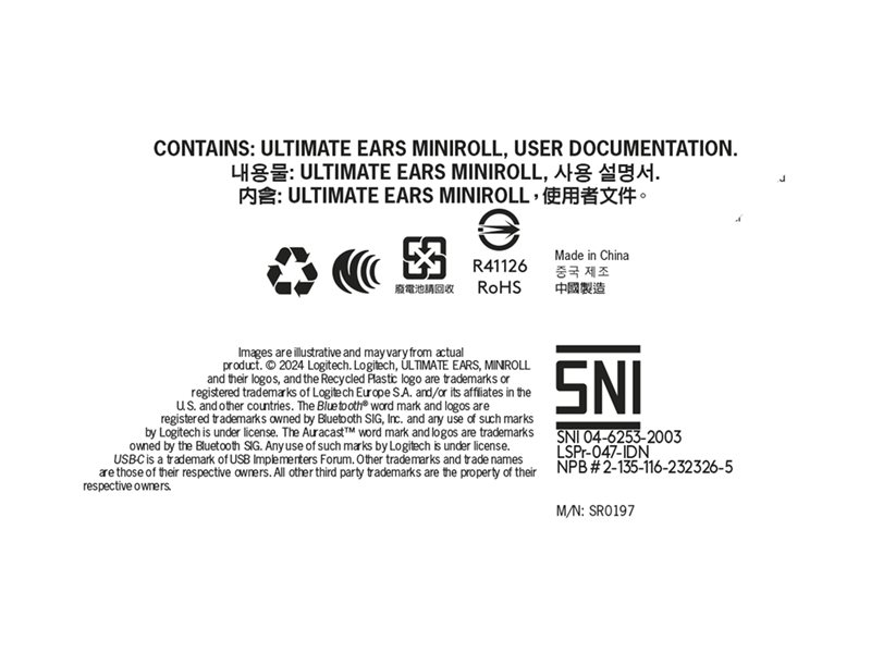LOGI Ultimate Ears Miniroll Grey