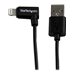 Startech 1m 3ft Angled Black Apple 8-pin Lightning to USB Cable for iPhone iPod iPad