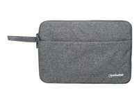 Manhattan Seattle Laptop Sleeve 14.5", Grey, Padded, Extra Soft Internal Cushioning, Main Compartment with double zips, Zippe