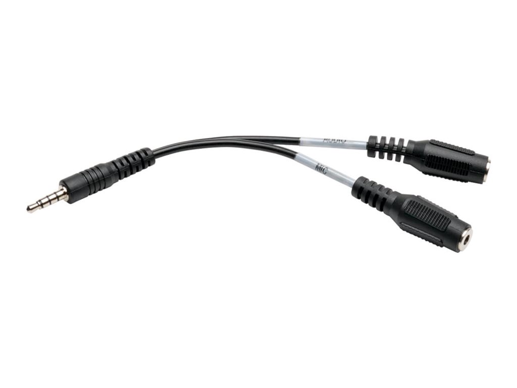 Tripp Lite 6in Audio Splitter 2x3 Position to 4-Position 3.5mm 6"