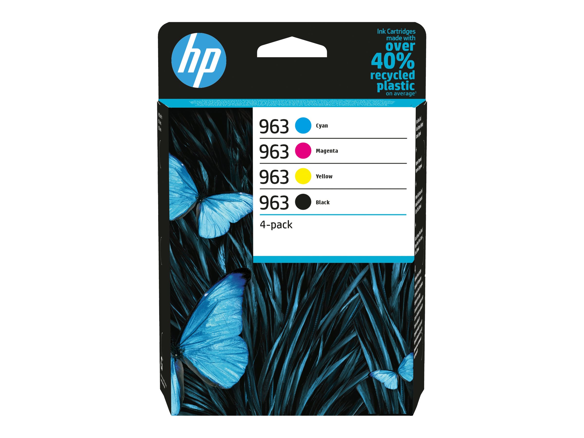 Buy Pack of 4 HP 963XL High Yield Original Ink Cartridge Set Black, Cyan,  Yellow & Magenta Online