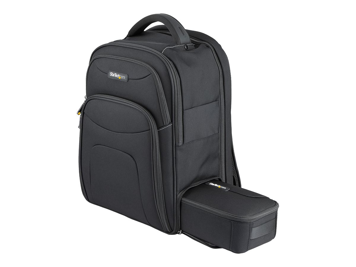 StarTech.com 15.6" Laptop Backpack with Removable Accessory Organizer Case - Professional IT Tech Backpack for Work/Travel/Commute - Ergonomic Computer Bag - Durable Ballistic Nylon - Notebook/Tablet Pockets - batoh na notebook