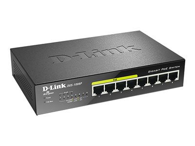 D-LINK DGS-1008P/E, Netzwerk Switch Nicht verwaltet,  (BILD2)