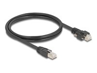 DeLOCK CAT 6a S/FTP 1m Netværkskabel Sort