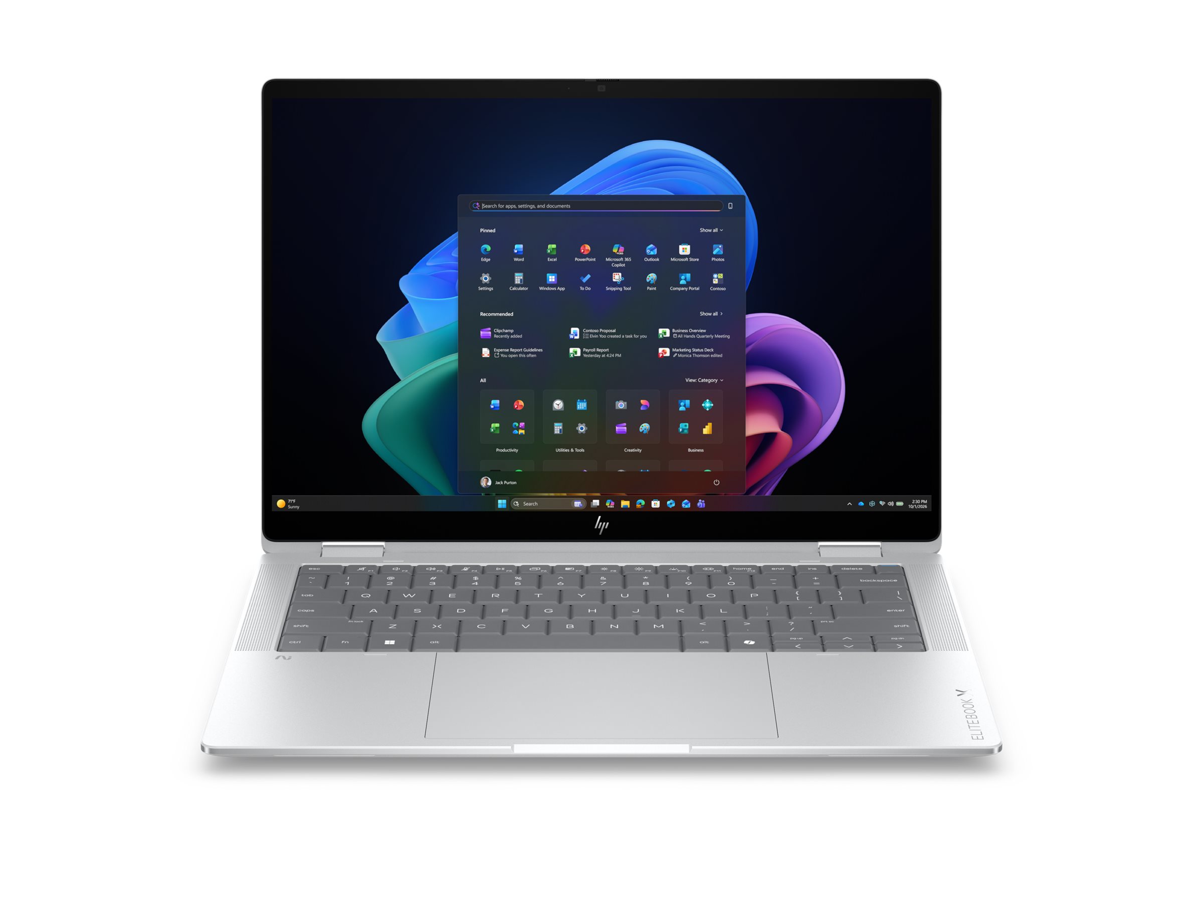 HP EliteBook X Flip G2i Notebook Next Gen Ai Copilot+ PC 14 Intel Core Ultra 7 356H 32 Product shot Front 79951