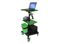 Newcastle Systems LT Series Cart for notebook / printer / scanner steel green & black 