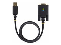 StarTech 10ft (3m) USB to Null Modem Serial Adapter Cable, Interchangeable DB9 Screws/Nuts, COM Retention, USB-A to RS232, FT