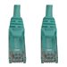 Eaton Tripp Lite Series Cat6a 10G Snagless Molded UTP Ethernet Cable (RJ45 M/M), PoE, Aqua, 100 ft. (30.5 m)