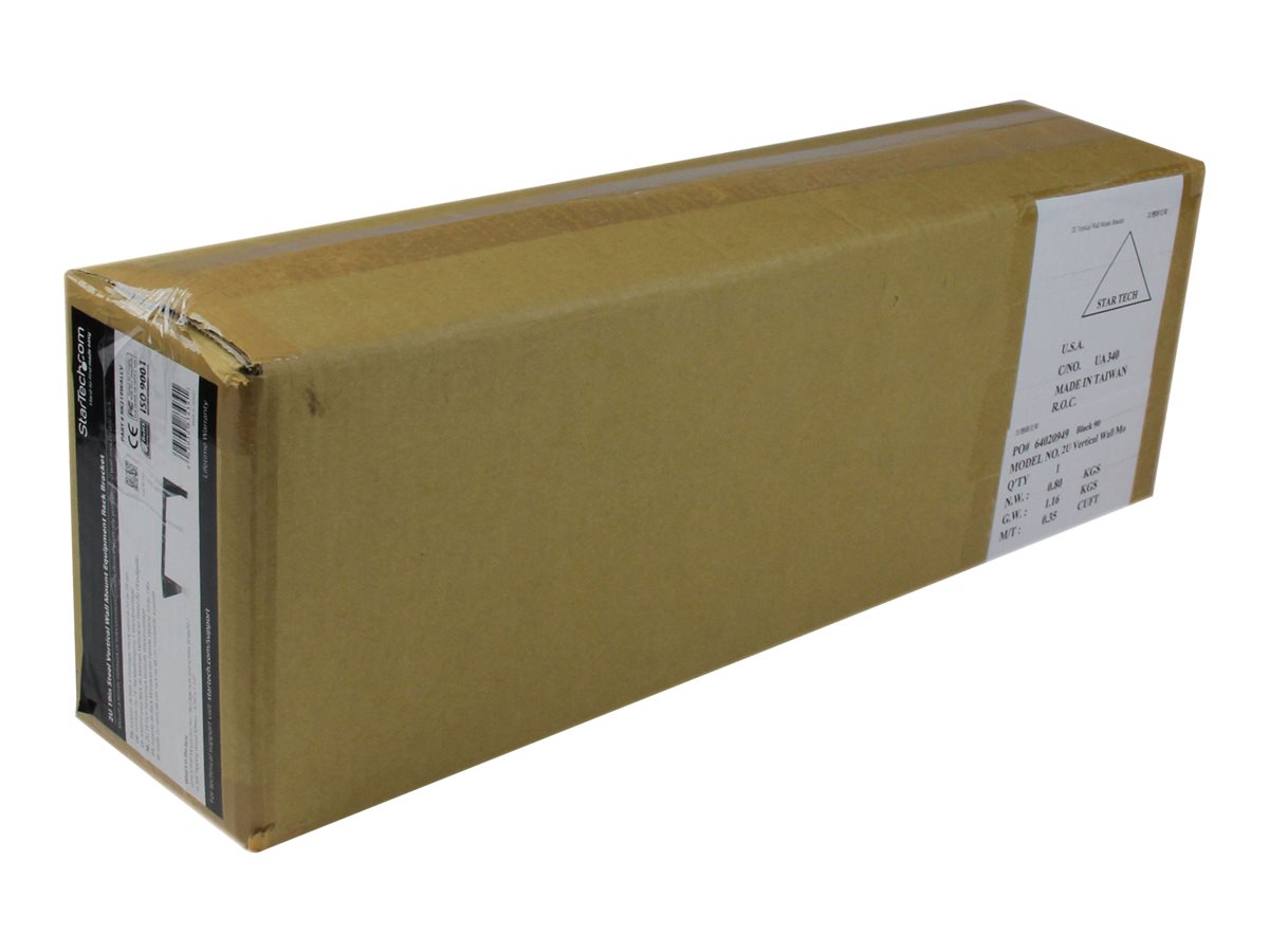 StarTech.com 2U Vertical Wall Mount Patch Panel Bracket - Steel Rack Mount Bracket w/Hardware for 19" Network, Server and Data Equipment (RK219WALLV) - montážní držák - 2U – foto 7