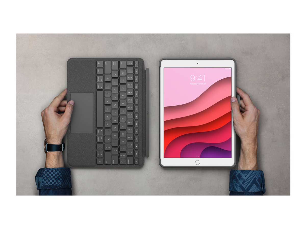Logitech Combo Touch - klávesnice a pouzdro - s trackpad - QWERTZ - německá - grafit Vstupní zařízení – foto 9