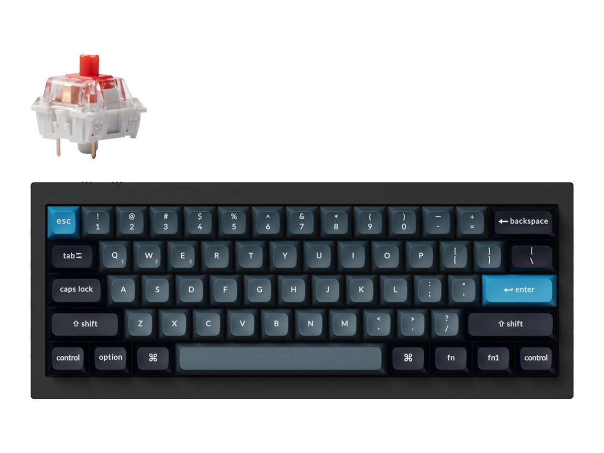 Keychron Q4 Pro keyboard QMK/VIA custom mechanical fully assembled carbon black Input Product shot Front 79800
