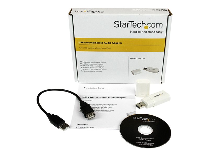 StarTech.com Adaptateur Carte Son USB vers Audio Stereo - Audio Numerique  SPDIF (ICUSBAUDIO7D)