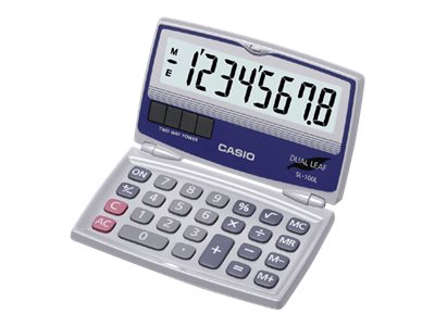 Casio SL-100L Pocket calculator 8 digits solar panel, battery