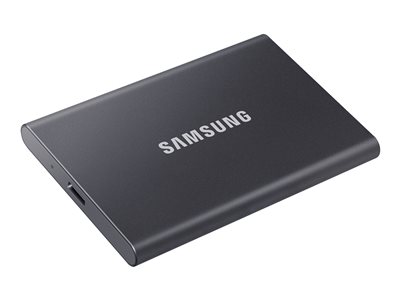 Samsung Portable SSD T7 MU-PC1T0T - Solid state drive - encrypted - 1 TB -  external (portable) - USB 3.2 Gen 2 (USB-C connector) - 256-bit AES - titan  grey