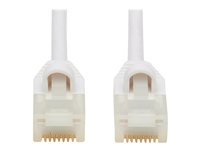 Eaton Tripp Lite Series Safe-IT Cat6a 10G Snagless Antibacterial Slim UTP Ethernet Cable (RJ45 M/M), White, 5 ft. (1.52 m) CAT 6a Ikke afskærmet parsnoet (UTP) 1.5m Netværkskabel Hvid 