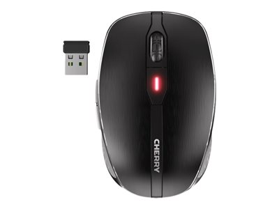 Mouse - laser - 6 buttons - wireless - 2.4 GHz, Bluetooth 4.0 - USB wireless receiver - black