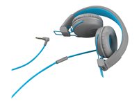 JLab Audio Studio Headphones with mic on-ear wired 3.5 mm jack gray, blue