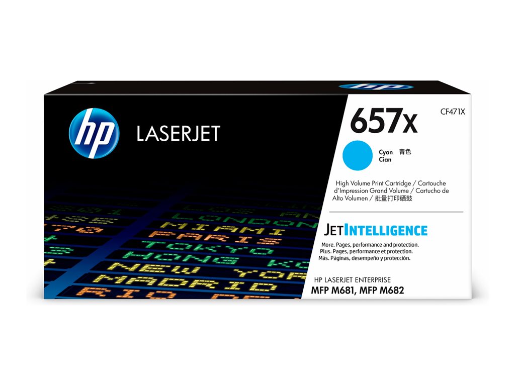 HP 657X LJ Toner Cartouche Cyan HY