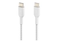 BELKIN Câble tressé USB-C USB-C 1m blanc