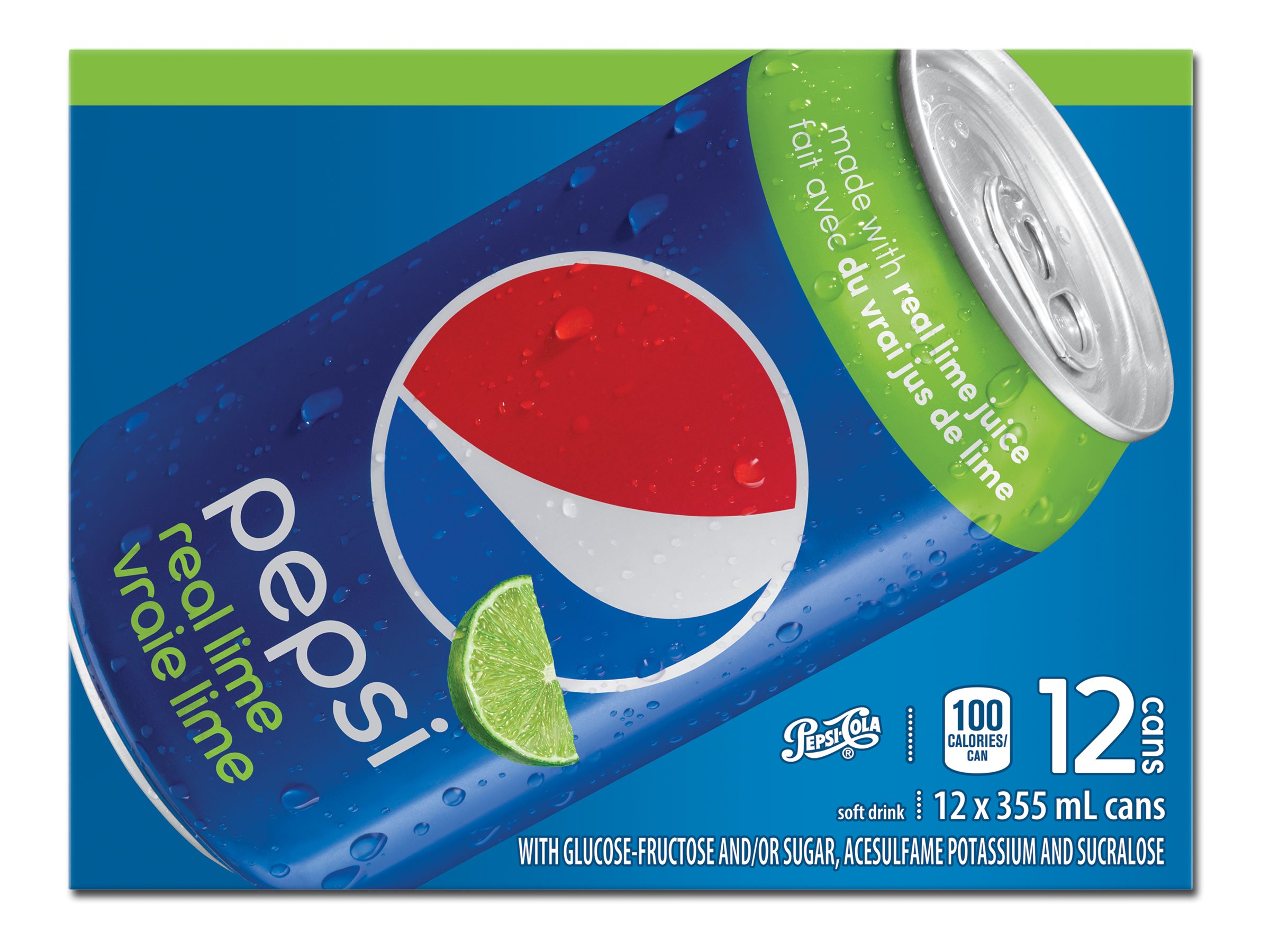 Pepsi Real Lime - 355ml - Pack of 12