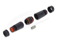 Delock Cable Connector F socket to F socket waterproof