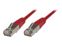 MicroConnect CAT 6 Foldet uskærmet snoet par (F/UTP) 25cm Netværkskabel Rød