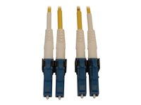 Eaton Tripp Lite Series 400G Duplex Singlemode 9/125 OS2 Switchable Fiber Optic Cable (LC/UPC M/M), LSZH, Yellow, 1 m (3.3 ft