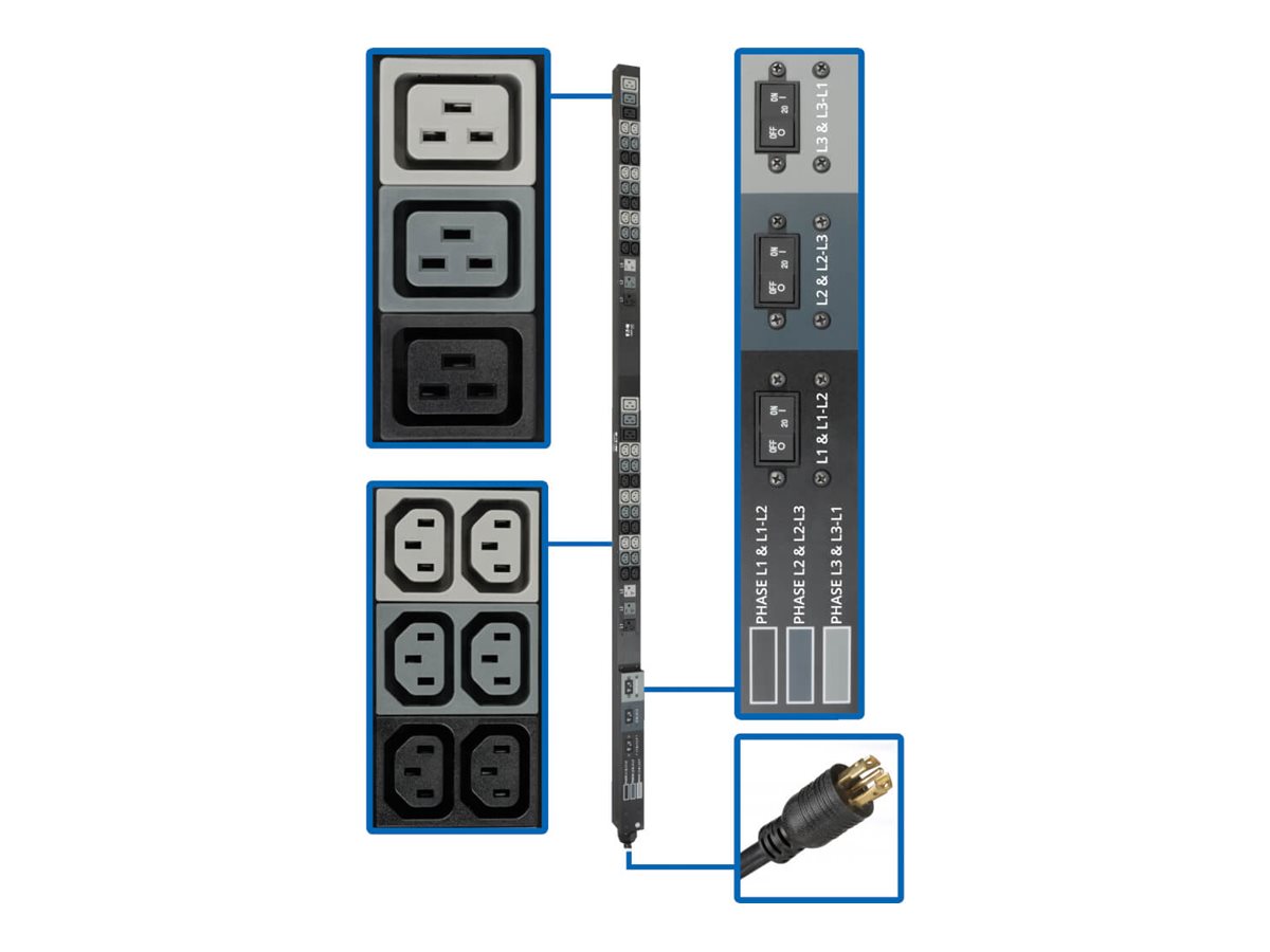 Eaton Tripp Lite Series 8.6kW 208/120V Three-Phase Basic PDU