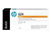 HP 624 - black - original - ink cartridge