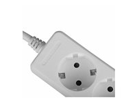 Multiprise 3 prises Schuko, blanc