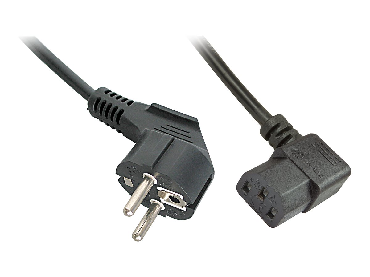 LINDY IEC Mains lead angled 2m