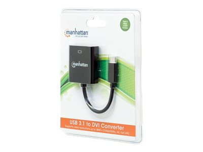 MANHATTAN USB-C 3.1 auf DVI-Konverter schwarz
