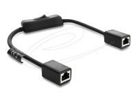 Delock CAT 6 Foldet uskærmet snoet par (F/UTP) Netværkskabel Sort